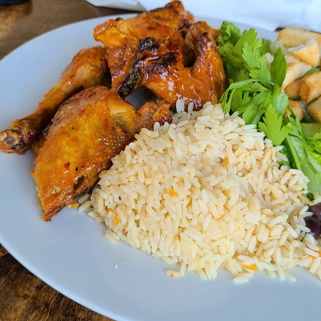 1 2 Chicken with Rice and Salads
