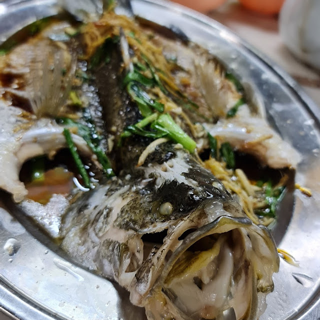 ハタの中華風蒸し物