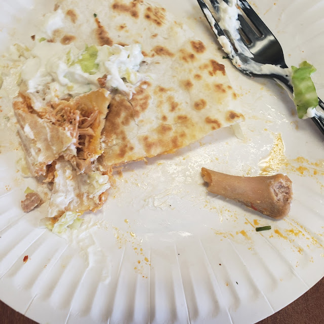 Quesidilla with Chicken and Bone