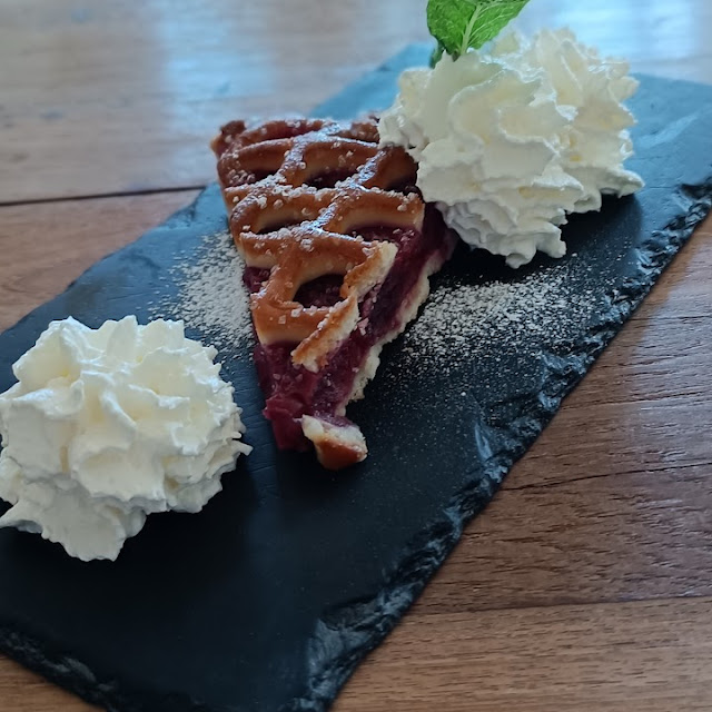 Tarta de Arándanos Con Nata