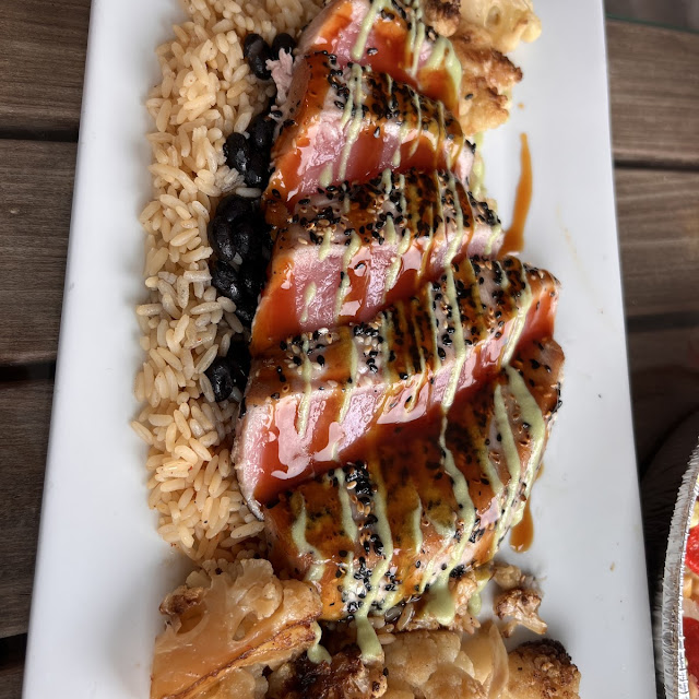 Grilled Chicken or Beef over Rice