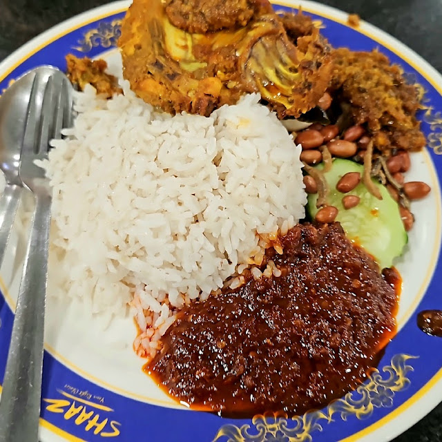 Nasi Lemak Chicken Rendang
