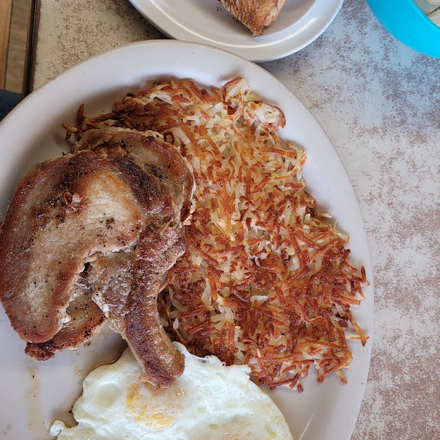 Hash Browns and Pork Chop