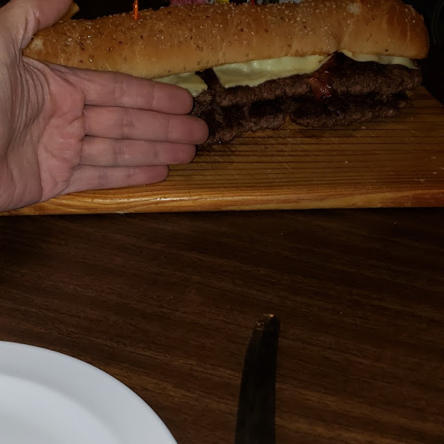 Rail Burger Mushroom Swiss Bacon