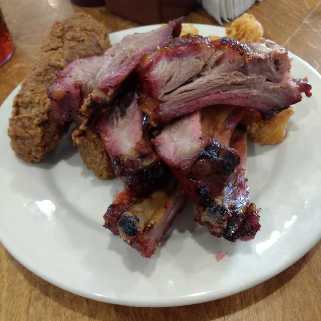 Smoked Pork Ribs and Potato Logs