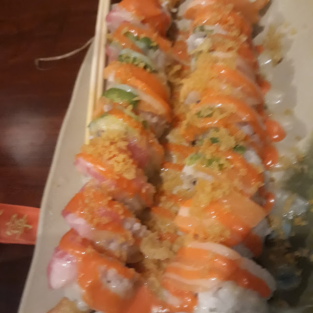 Half Spider Roll Half Tempura Shrimp Roll