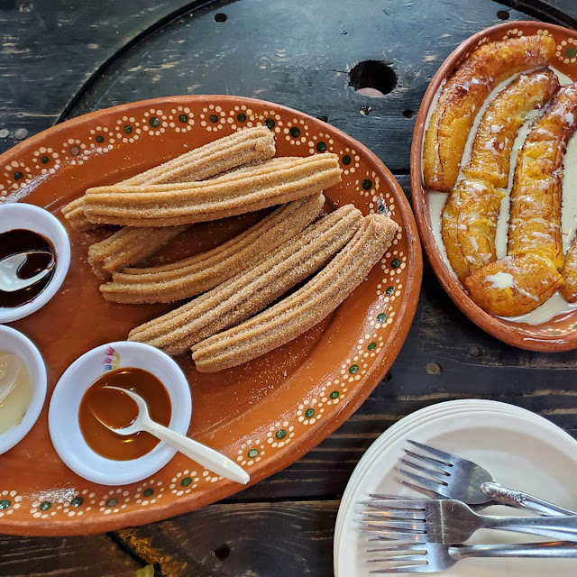 Churros and Fried Plantains