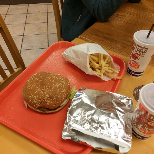 Miners Burger and Regular Fries