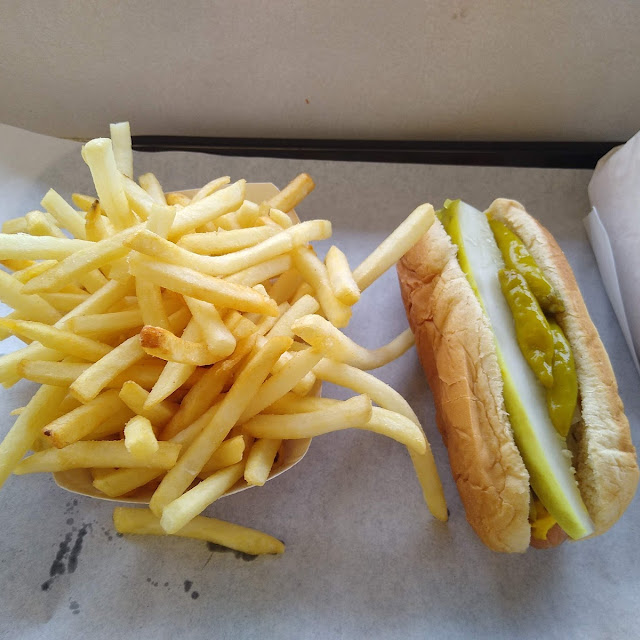 Two Hot Dogs and Fries