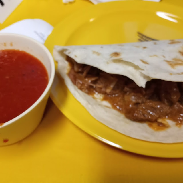 Guisado Taco and Red Salsa