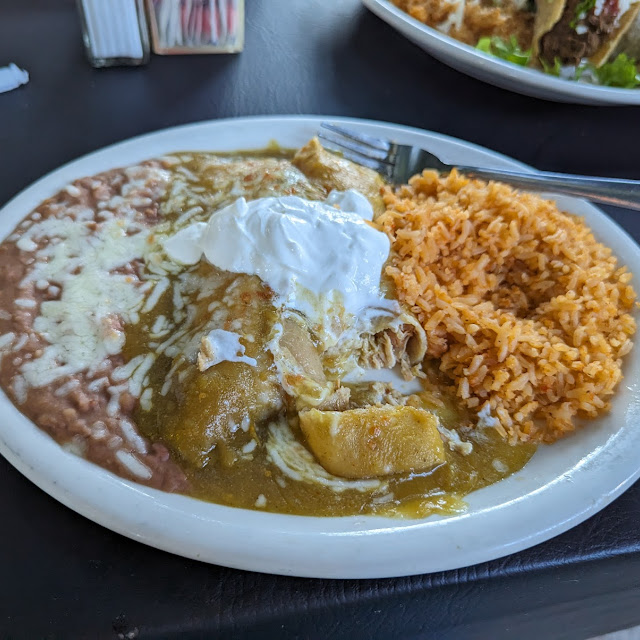 Green Sauce Chicken Enchiladas