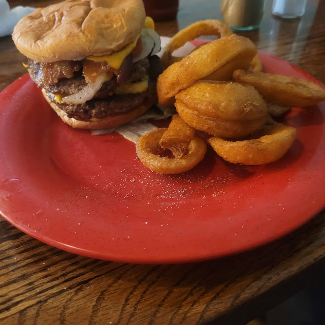 Double Bacon Cheeseburger Onion Rings