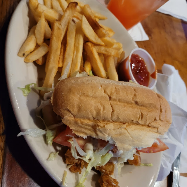 Shrimp PO Boy and Fries