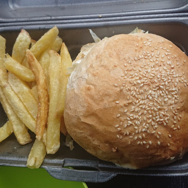 Chicken Burger and Chips Special