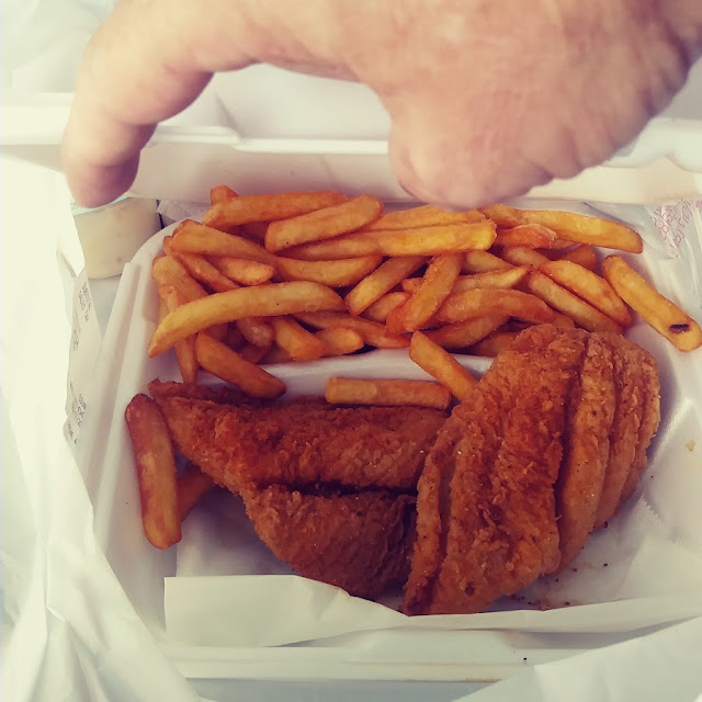 Fish Dinner w Fries and Salad