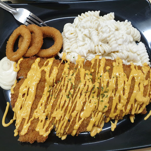 Cheesy Fish and Chips with 2 Sides