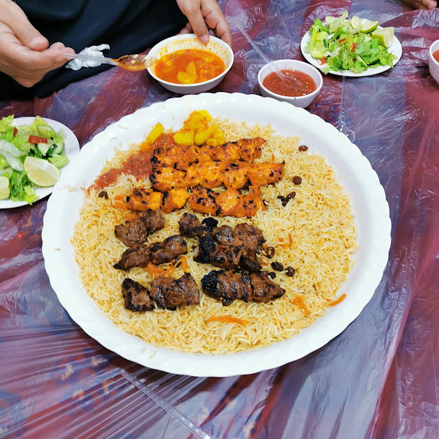 Afghani Chicken Mandi with Pepsi