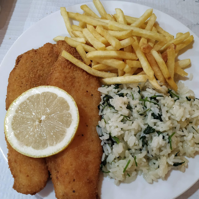 Filetes de Pescada Com Arroz de Coentros