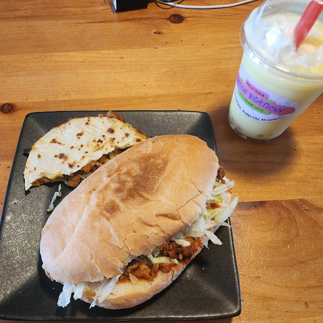 Torta Al Pastor and Quesadilla Al Pastor Shared It so Half