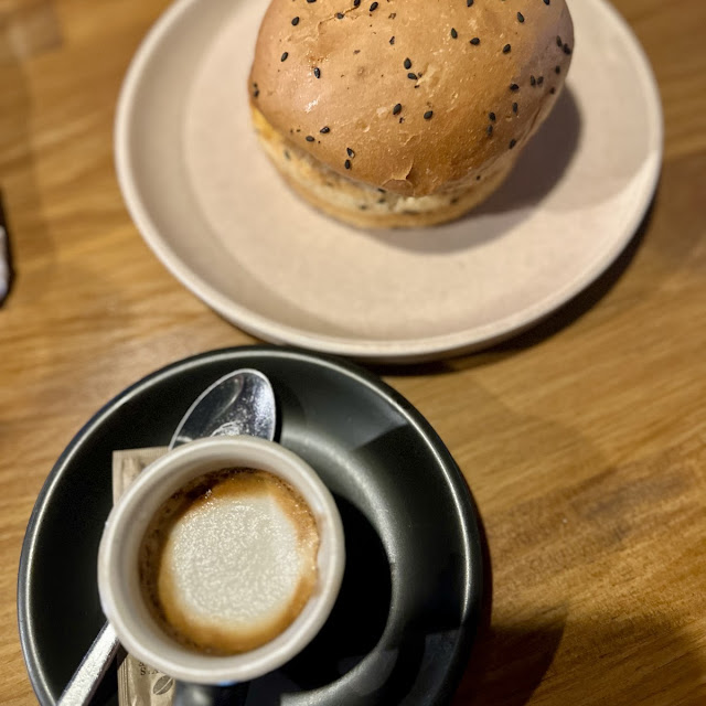 B&E Roll and Macchiato