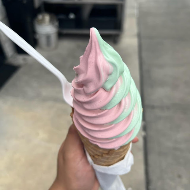 Pistachio and Strawberry Swirl