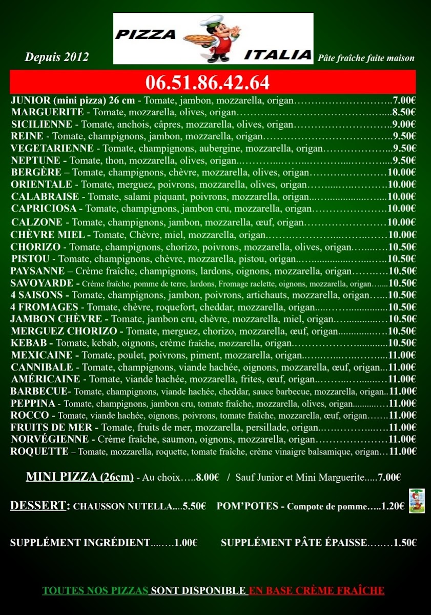 PIZZA ITALIA CARROS 06510
