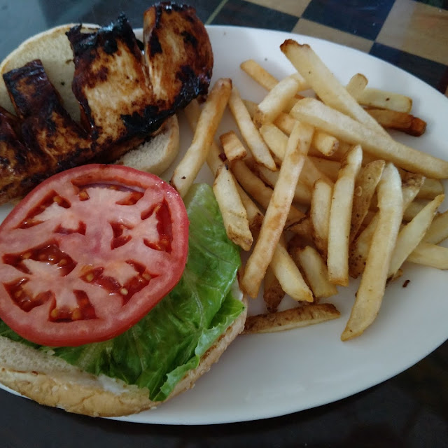 Charbroiled Halibut Burger
