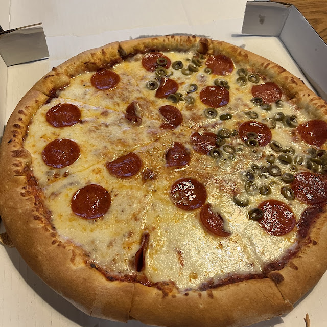 Pepperoni & Green Olive Pizza