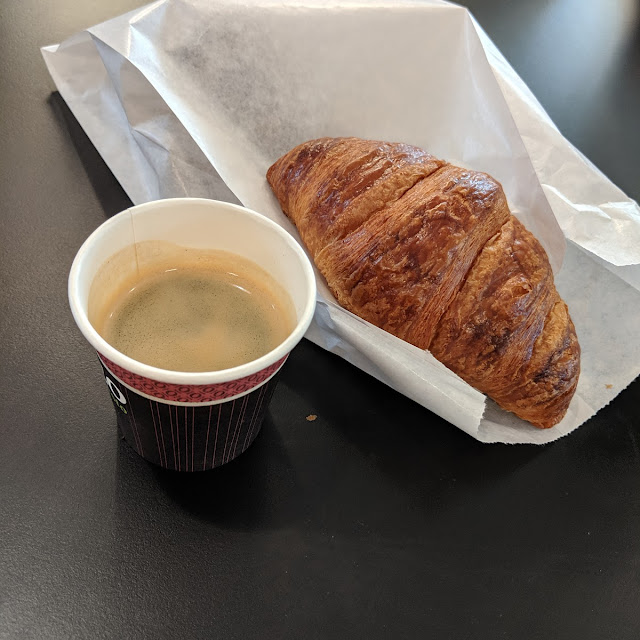 Double Espresso And Croissant