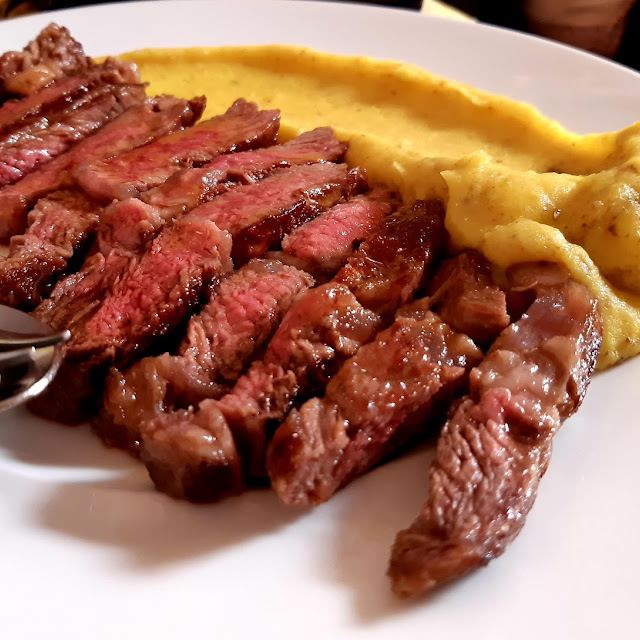 Tagliata Con Purè Al Tartufo