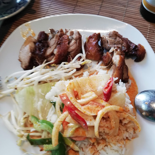 Ente Mit Gemüse Kokosnussmilch Und Reis