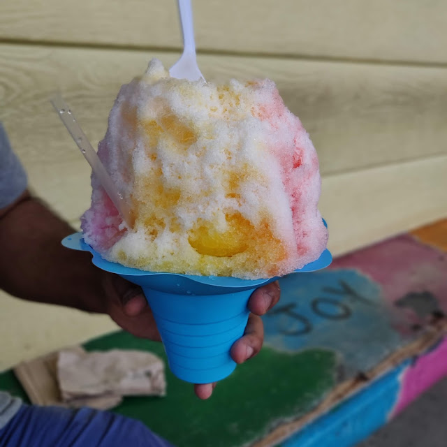 Rainbow Shave Ice Cream Cone