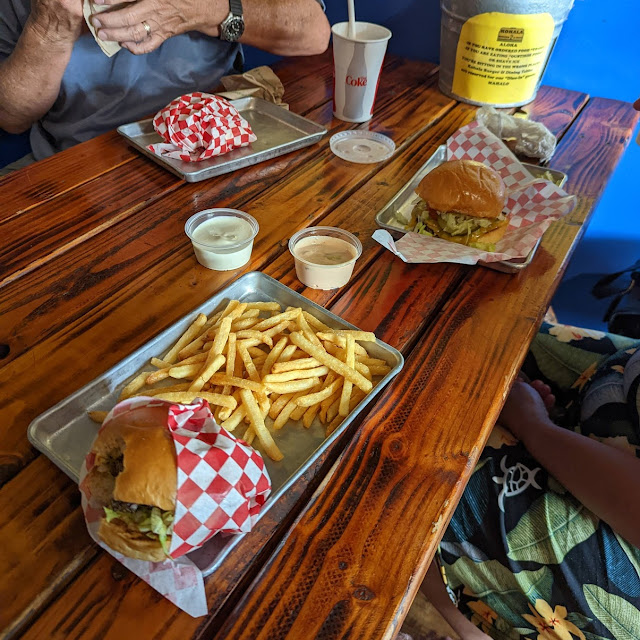 Burger and Fries with Cheese