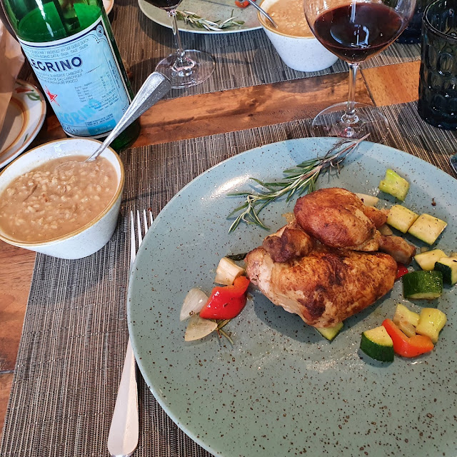 Pollo Alla Griglia Con Risotto Ai Funghi