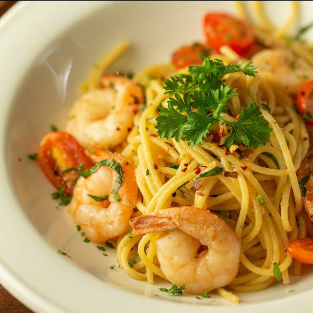 Spaghetti Aglio Olio Prawn