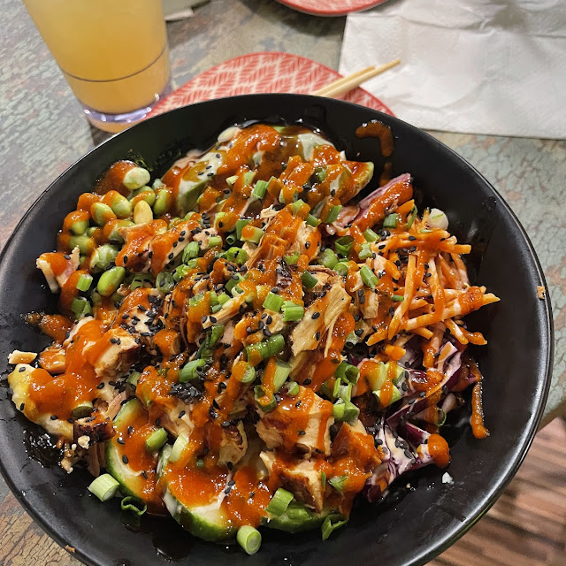 Spicy Chicken Poke Rice Bowl