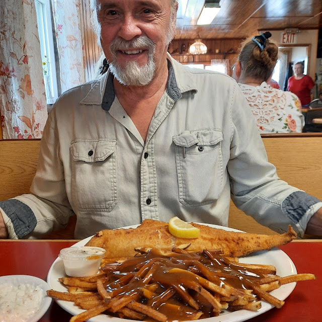 Fish Fry Big Serving of Fish and FF with Gravy Side Vegetable of the Day