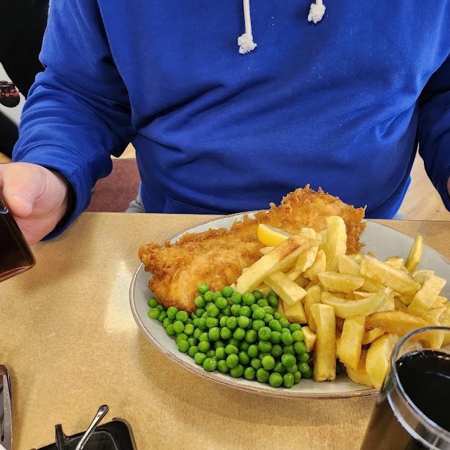 Fish and Chips with Garden Peas