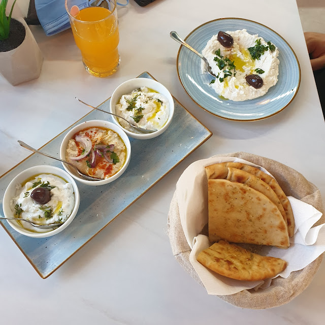 Tzatziki Sauce Hummus Spicy Cottage Cheese Pita Bread