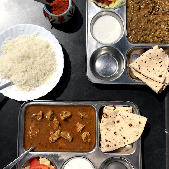 Lamb Curry and Lentils