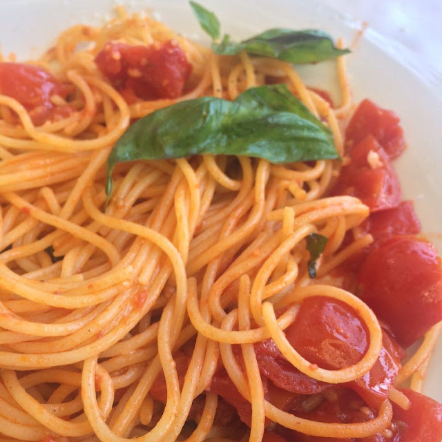 Spaghetti With Small Cherry Tomatos