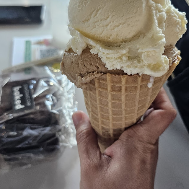 Espresso and Sweet Honey on Waffle Cone