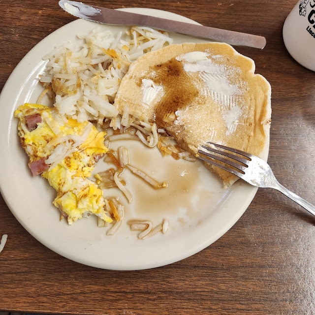 Ham and Cheese Omelette with Hash Browns