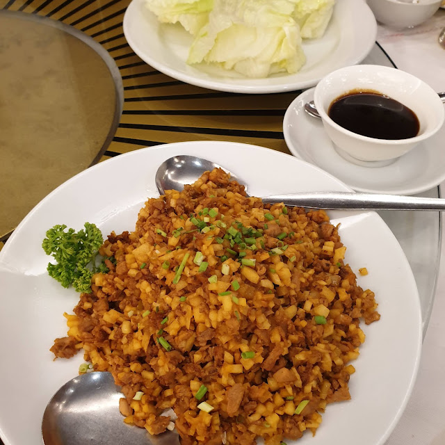 Minced Peking Duck with Lettuce Wraps