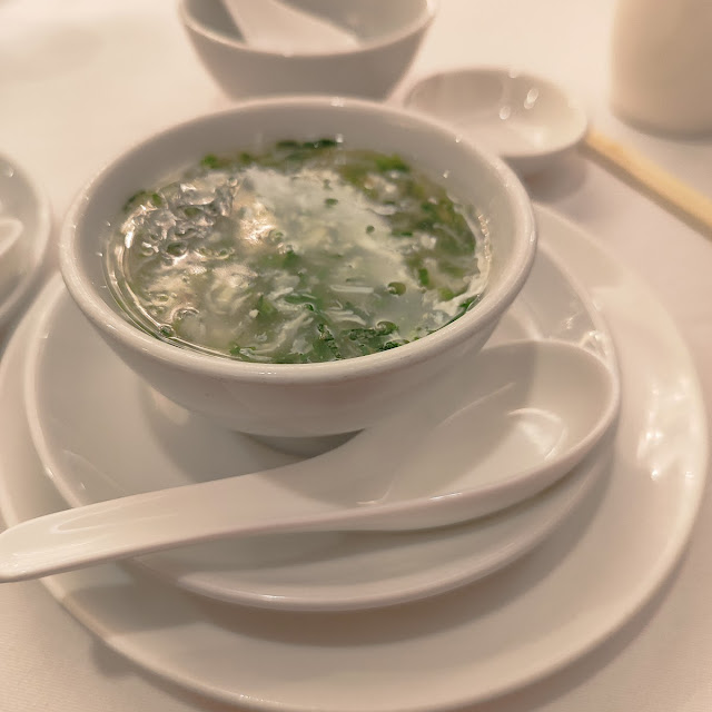 Shark's Fin Soup with Dried Scallop Egg White & Shredded Chicken