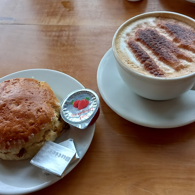 Fruit Scone with Butter and Jam