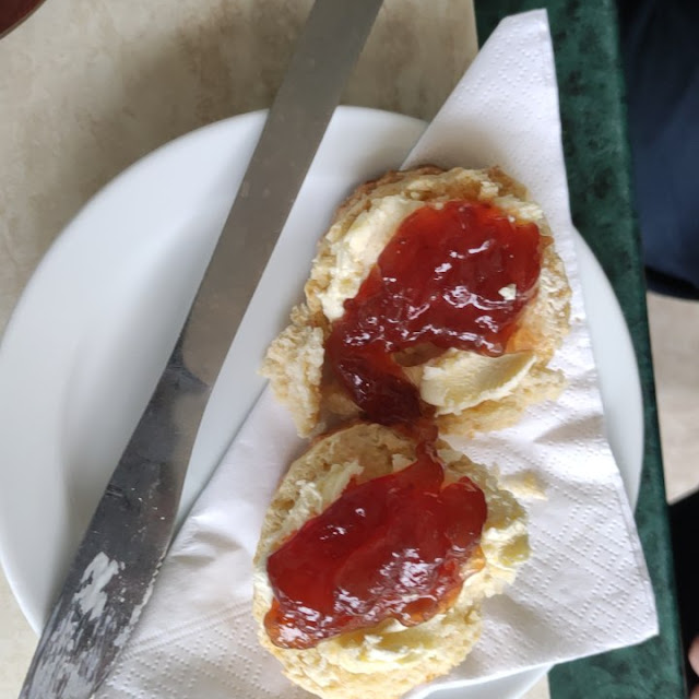 Home Made Scone with Strawberry Jam and Clotted Cream