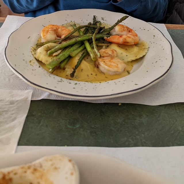 Shrimp Ravioli with Lobster Sauce