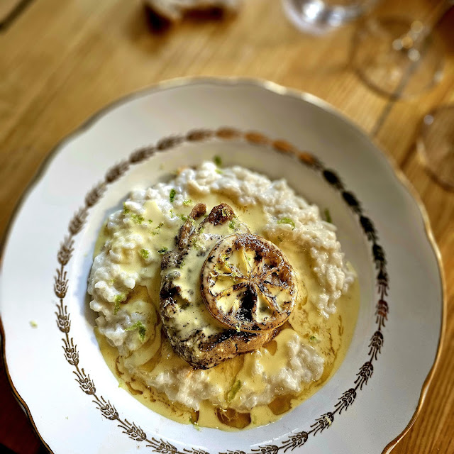 Lieu Noir Et Risotto À L'orange