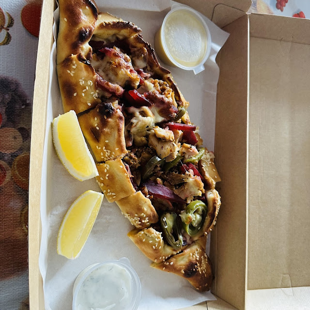 Chicken and Mushroom Pide
